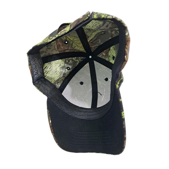 Green Camo Hat Cap Woods Tree Leaves Hunting USA Headwear Strapback Adjustable - Picture 6 of 7